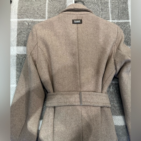 Calvin Klein Wool Blend Belted Wrap Coat - Picture 7 of 7